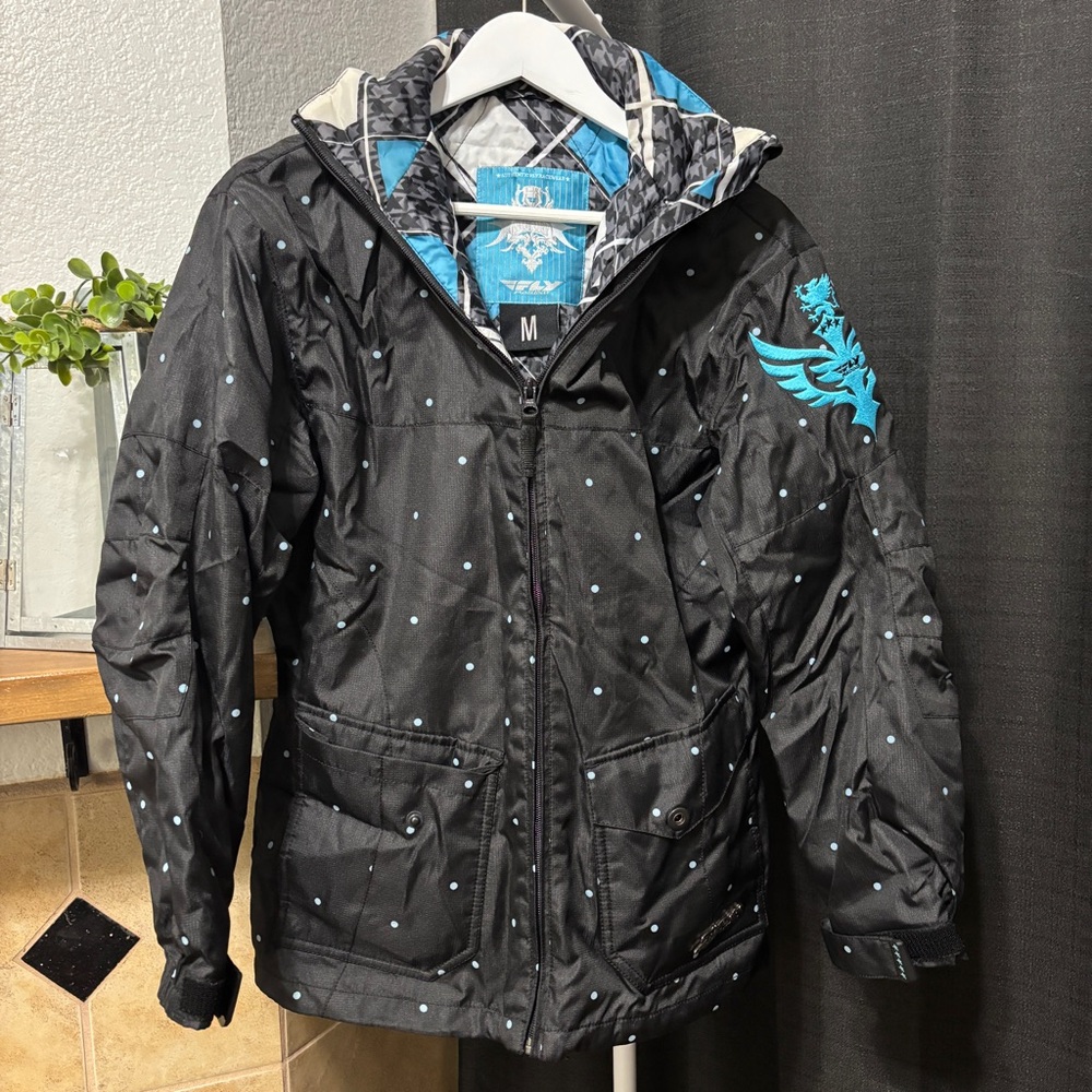 Fly Racing Women’s Snow Parka Insulated Jacket Removable Hood Size M